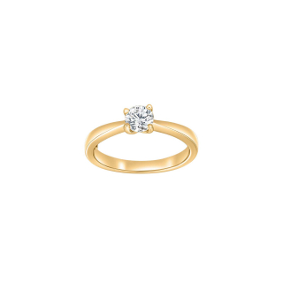HEART Goldring m/dia. 0.50ct W/SI