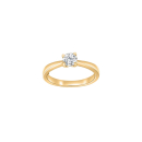 HEART Goldring m/dia. 0.50ct W/SI