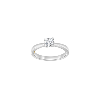 HEART Weissgoldring m/dia. 0.50ct W/SI