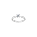 HEART Weissgoldring m/dia. 0.50ct W/SI