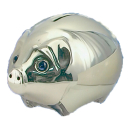 Versilberte Sparbüchse Schwein