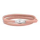 Lederarmband m/rhod. silber Schloss farbe12