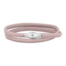 Lederarmband m/rhod. silber Schloss farbe26