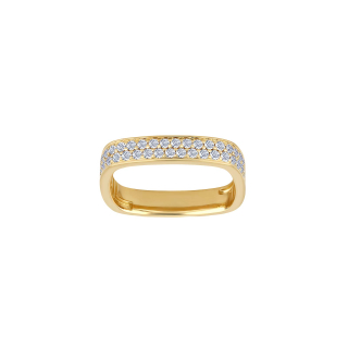 14kt. Goldring m/Diamant 0.40ct W/SI