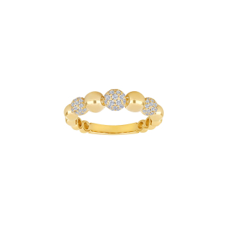 14kt. Goldring m/Diamant 0.42ct W/SI