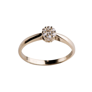 14kt. Goldring m/cz