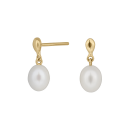 8 Kt. Gold Ohrringe m/perle