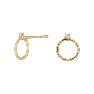 8 Kt. Gold Ohrringe m/cz