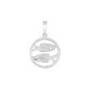 Rhod. Silberanhänger Fische 12mm