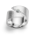 925/- Ring, rho. matt./Gebüstet, Blau Topas 0,12ct