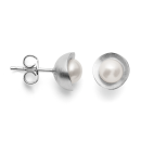 925/- Ohrstecker, rho. matt., Zuchtperlen 2,16ct