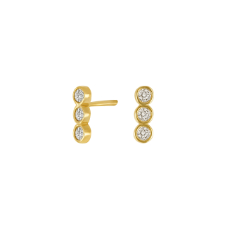 8kt. Gold Ohrringe m/cz