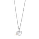 SHAPE Rhod. Silb. Anhänger Herz m.14kt+0.03ct