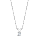 Rhod. Silberanhänger mit Zirkonia inkl. Kette
