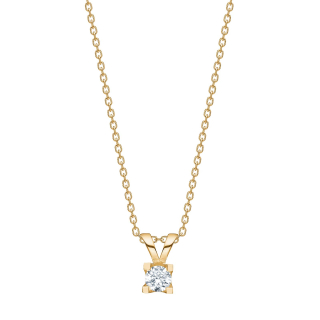Vergoldete Silber Halskette mit Zirkonia