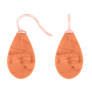 Rosév S. Ohrring Böhmisches Quarz-Glas Farbe75
