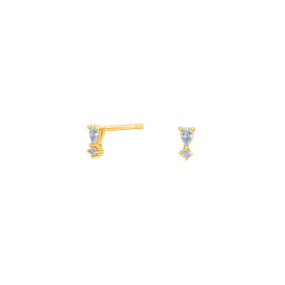 Vergoldete Silb Ohrstecker LUNANOR 5