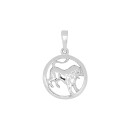 Rhod. Silberanhänger Löwe 12mm