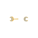 Vergoldete Silb Ohrstecker LUNANOR moon