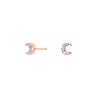 Rosévergold Silber Ohrringe LUNANOR moon