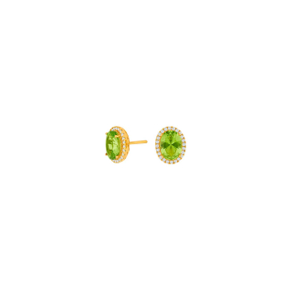 Vergoldet Silber Ohrstecker MILLENOR green