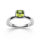 925/- Ring Poliert, Peridot 1,03ct