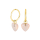 Verg. Silber Creolen YOU52 pink Chalcedon