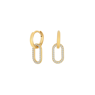 8 Karat Gold Ohrring m. cz