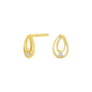 9Kt. Gold Ohrringe m/cz