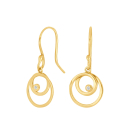 8Kt. Gold Ohringe m. cz