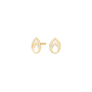 8Kt. Gold Ohringe m. cz