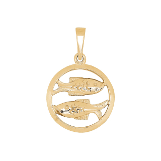 Siersbøl 14kt. Anhänger Fische 15mm