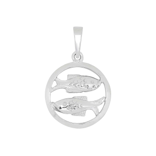Rhod. Silberanhänger Fische 15mm