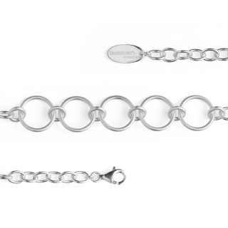 925/- Armband matt./Poliert, 19cm