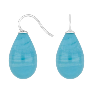 Rhod. S. Ohrring Böhmisches Quarz-Glas Farbe48