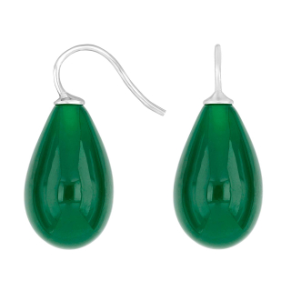 Rhod. S. Ohrring Böhmisches Quarz-Glas Farbe53