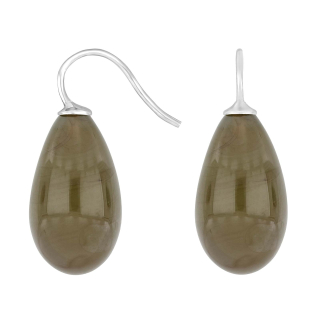Rhod. S. Ohrring Böhmisches Quarz-Glas Farbe61