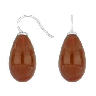 Rhod. S. Ohrring Böhmisches Quarz-Glas Farbe89