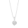 Rhod. Silberhalskette Herz 12mm