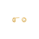 14Kt. Gold Ohringe m. 0,010ct W/SI