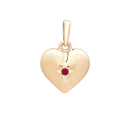 Siersbøl 14kt. Gold Herz m. Rubin