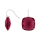 Rhod. S. Ohrring Quarz-Glas Facettiert Farbe30