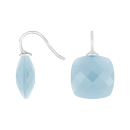 Rhod. S. Ohrring Quarz-Glas Facettiert Farbe35