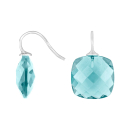 Rhod. S. Ohrring Quarz-Glas Facettiert Farbe47