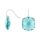 Rhod. S. Ohrring Quarz-Glas Facettiert Farbe47