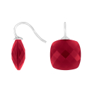 Rhod. S. Ohrring Quarz-Glas Facettiert Farbe50