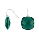 Rhod. S. Ohrring Quarz-Glas Facettiert Farbe53