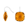 Rhod. S. Ohrring Quarz-Glas Facettiert Farbe76