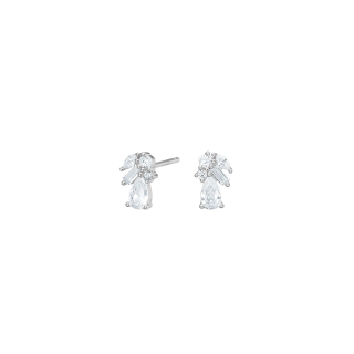 Rhodinierte Silber Ohrstecker PIANOR