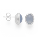 925/- Ohrstecker matt./Poliert, Chalcedon 2,39ct